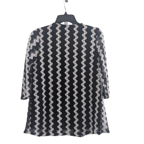 Olivia Blu Black Pullover with Attached Sheer Cardigan – Size M (NWT) - Picture 3 of 3